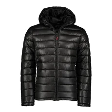 Calender Hood Men - Men's Warm Quilted Down Jacket - Men's Warm Lined Winter Jacket - Long Sleeve Wi