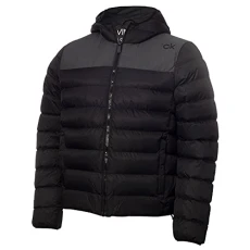 Mens Padded Jacket - Black/Charcoal - XL