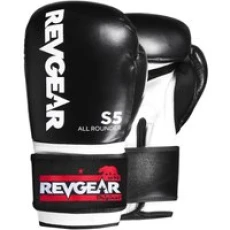 Revgear S5 All Rounder Boxing Gloves Black White Black 16oz