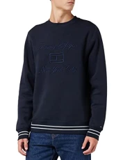 Men's Tipped Mixed Type Crewneck MW0MW27895 Sweatshirts, Desert Sky, M