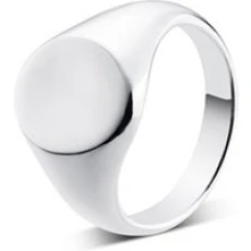 Recycled Silver Oval Signet Ring - 50