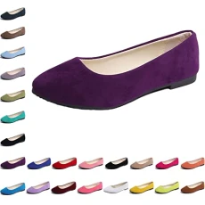 Women's Ballet Flats, Womens Simple Casual Flat Shoes Solid Color Pumps Ladies Girls Dolly