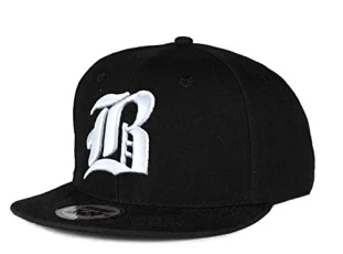 Snapback Baseball Cap Cap Hat Snapback 3D Gothic B Hip-Hop (B Black White)