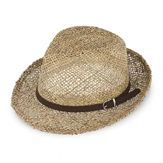 Trilby Sea Grass for women & men | Sunhat made of 100% straw | Summerhat with imitation leath