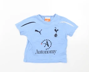 Boys Blue   Basic T-Shirt Size 6-9 Months  - Spurs