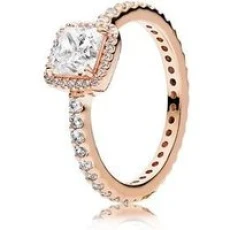 Timeless Elegance Crystal Rose Gold Ring - 58