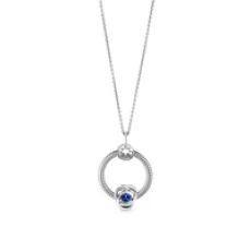 September Birthstone Eternity Circle O Pendant Set