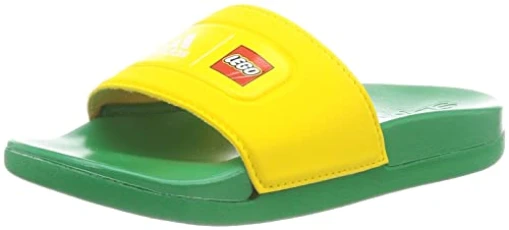 LEGO ADILETTE COMFORT K Slippers, eqt yellow/core white/green, 2 UK