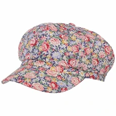 Little Flowers Newsboy Cap Women - summer floral sun with peak, closed back Spring-Summer - M