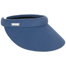 Azalee Women’s Visor, Cotton Sun Visor, Sun Protection, beach visor - Blue - One size