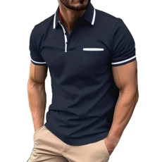 Men's Polo Shirts Short Sleeve Collared Tee Shirts Quick Dry Workout Athletic Shirts Moistur