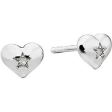 Suri Diamond Heart Stud Earrings