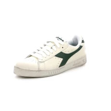 Unisex GAME L LOW WAXED Gymnastics Shoe, White/Green, 6.5 UK