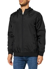 Men's Windbreaker Jacket, Black, XL