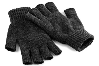 Men's Fingerless Gloves Charcoal L/XL Cold Weather, BB491 CHA L/XL