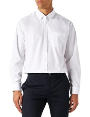 men's business shirt - regular fit - non-iron - button-down collar - long sleeve - 100% cotton