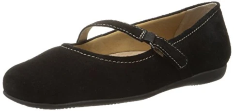 Women's Simmy Ballet Flat, Black Suede, 6 N US