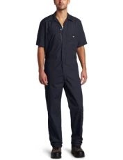 Men's Short-Sleeve Coverall, Dark Navy, Large