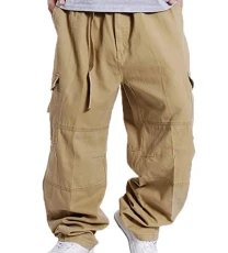 Men/Teen Boys Vintage Hip Hop Baggy Casual Trousers Hipster Style Baggy Multiple Pockets Cargo Pants