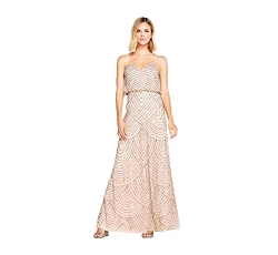 Women's long dresses, Taupe/Pink, 14 UK