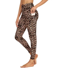 Women's High Waisted Camouflage Sport Leggings with Pockets Buttery Soft Leopard Print Sportswear Tu