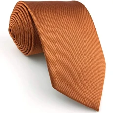 Shlax&Wing Solid Color Orange Skinny Neckties Ties For Men Slim Narrow 2.36" Business