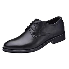 Men Size 15 Fashion Men's Breathable Comfortable Business Lace Up Work Leisure Solid Color Leather S