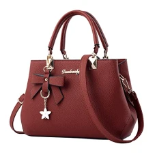 Bags Libra Women's Tote Bag Fashion Handbags Women's Purse Satchel Shoulder Bag Tote Leather Bag for Women Bags Storage Car, red, One Size