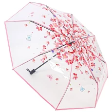 Transparent Umbrella Bubble Umbrella Waterproof Paper Umbrella Mini Umbrella Flower Umbrella Backpac