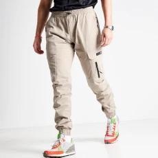 Cuffed Cargo Pants - Stone