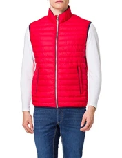 Men's Weste Down Vest, red, L