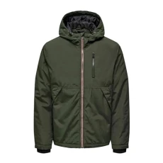 Men's Onsjayden Otw Vd Hood Jacket Parka, Peat, M