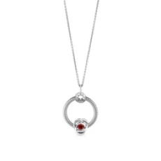 July Birthstone Eternity Circle O Pendant Set