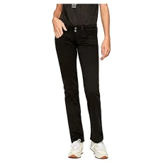 Women's Venus Straight Jeans, Black (Black), 24W / 30L