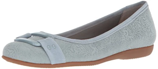 Women's Sizzle Ballet Flat, Washed Blue, 7 UK