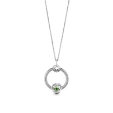 August Birthstone Eternity Circle O Pendant Set