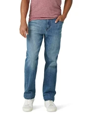 Men's Free-to-Stretch Regular Fit Jean, Steel Blue, 38W x 30L