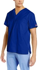 Men's Signature V-Neck Scrubs Shirt, Galaxy Blue, XXXXXL