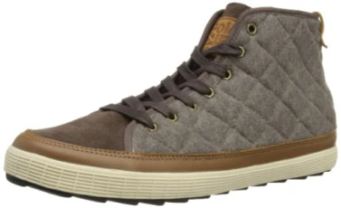 Mens Stag Feature High High-Top CMA 132 Mocha Jersey/Dark Tan 6 UK, 40 EU