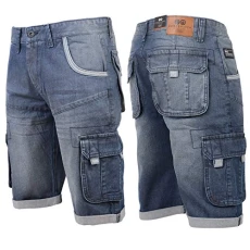 Denim Shorts -Gaston - Mid Wash - 34"