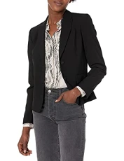 Women's Petite Blazer, Black, 6 Petite