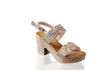 Womens Sandal Ladies Wedge Woven Braided Block Heels Summer Espadrille Platform Shoes Size UK