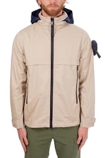 - Men's Jacket with Removable Hood, beige, M