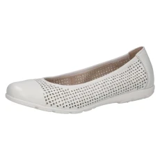 Women' 9-22151-42 Ballet Flat, White Rose Com, 4.5 UK