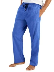 Men's Woven Pyjama Bottoms, Denim, M