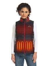 Women's Heated Vest With Battery Pack Heated Gilet for Women (Neutral Black,M)