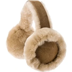 Ladies Full Sheepskin Ear Muffs with Gift Box, Chestnut