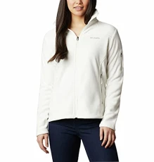 Women's Fast Trek Jacket, Full Zip Fleece Jacket, Sea Salt, Size S