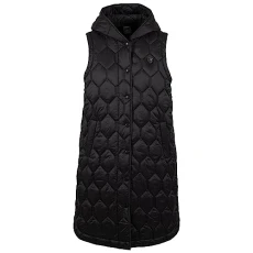 Womens Hooded Quilted Gilet Long Length Lightly Padded Chapter